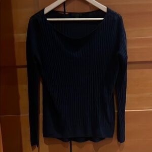J. Crew Midnight Ribbed Knit Top